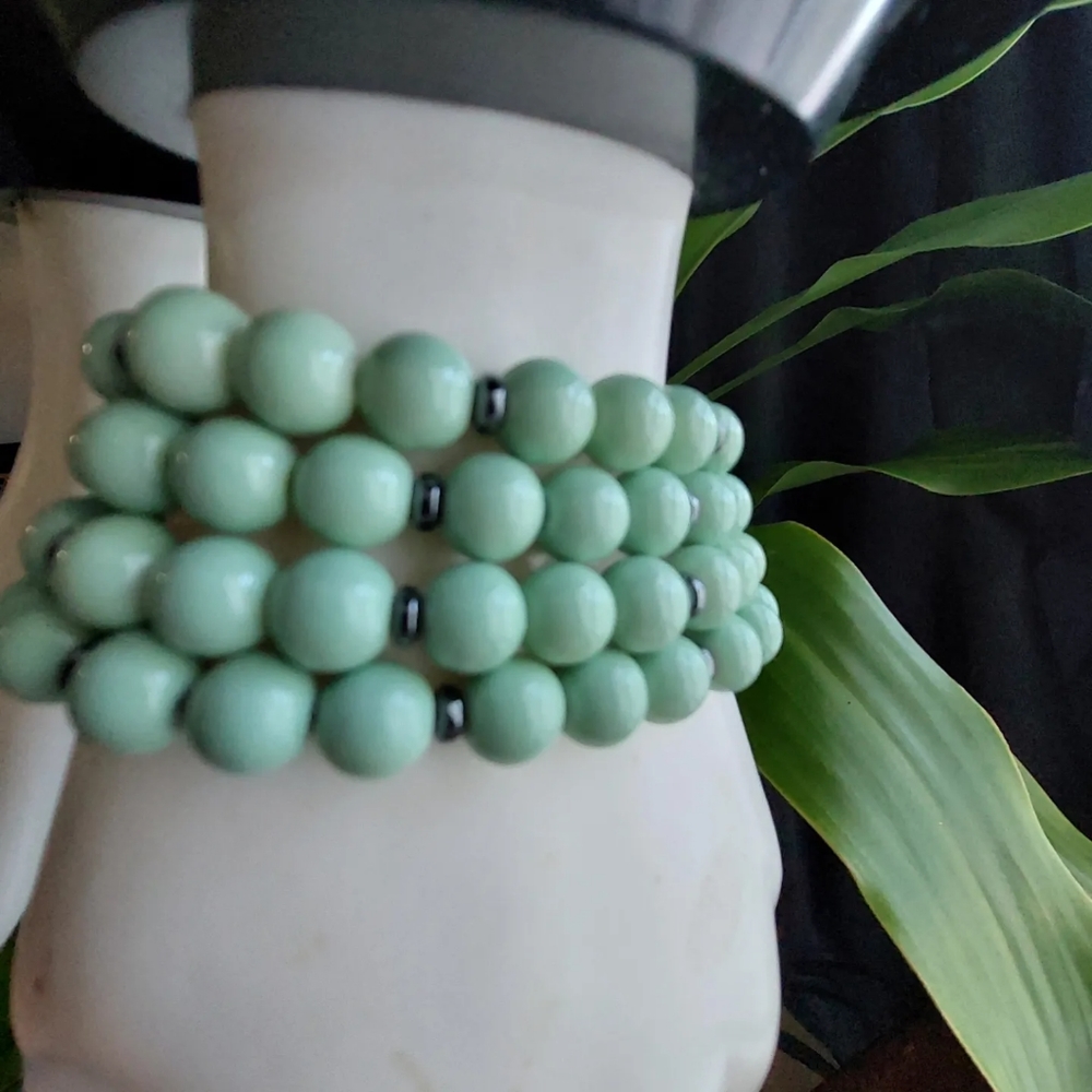 # bracelet for women beautiful natural glass beads handmade jewelry #high qualit